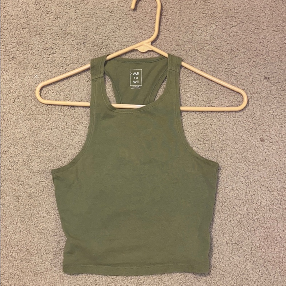 Green crop top